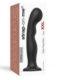 Черная насадка Strap-On-Me Dildo Plug P G size XXL - Strap-on-me - купить с доставкой в Северске