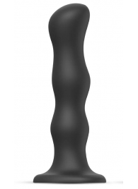 Черная насадка Strap-On-Me Dildo Geisha Balls size M - Strap-on-me - купить с доставкой в Северске