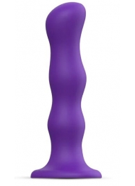 Фиолетовая насадка Strap-On-Me Dildo Geisha Balls size M - Strap-on-me - купить с доставкой в Северске