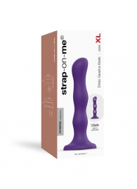 Фиолетовая насадка Strap-On-Me Dildo Geisha Balls size XL - Strap-on-me - купить с доставкой в Северске