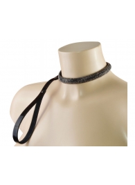 Эффектный сверкающий ошейник с поводком  Гламур - Sitabella - купить с доставкой в Северске