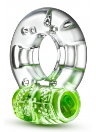 Зеленое эрекционное виброкольцо Arouser Vibrating C-Ring - Blush Novelties - в Северске купить с доставкой