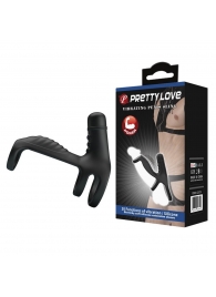 Черная вибронасадка на пенис Vibrating Penis Sling - Baile - в Северске купить с доставкой