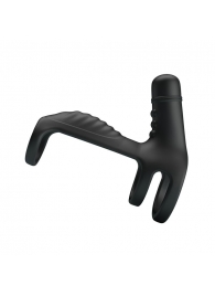 Черная вибронасадка на пенис Vibrating Penis Sling - Baile - в Северске купить с доставкой