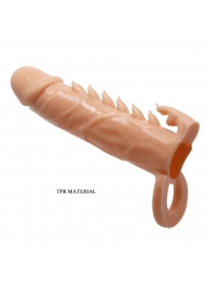 Телесная удлиняющая насадка Penis Sleeve Emmitt - 17 см. - Baile - в Северске купить с доставкой