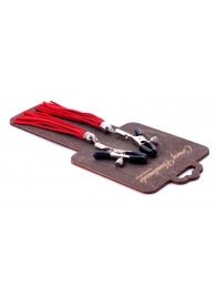 Металлические зажимы на соски с красными замшевыми кисточками - Crazy Handmade - купить с доставкой в Северске