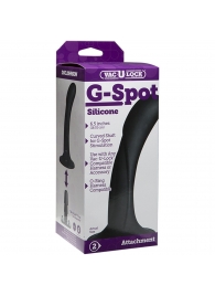 Черная изогнутая насадка Vac-U-Lock G-Spot - 16,5 см. - Doc Johnson - купить с доставкой в Северске