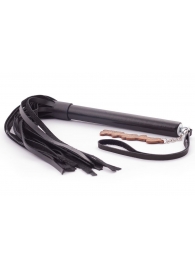 Черная кожаная плеть  Индиго  - 50 см. - Crazy Handmade - купить с доставкой в Северске