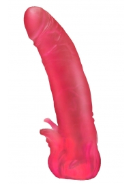 Розовая насадка для страпона с клиторальными лепестками - 18,5 см. - LOVETOY (А-Полимер) - купить с доставкой в Северске