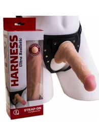 Страпон Harness из двух предметов: регулируемые трусики и насадка-фаллос - 17,5 см. - LOVETOY (А-Полимер) - купить с доставкой в Северске