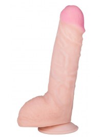 Упругий фаллоимитатор на присоске ART-Style №26 - 20 см. - Art-Style