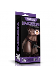 Женский темнокожий страпон Easy Strapon Set 7 Inch - 18 см. - Lovetoy - купить с доставкой в Северске