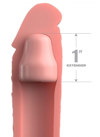 Телесная насадка-удлинитель 1 Inch Silicone X-tension - 17,8 см. - Pipedream - в Северске купить с доставкой