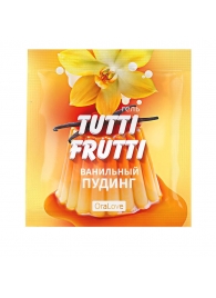 Пробник гель-смазки Tutti-frutti со вкусом ванильного пудинга - 4 гр. - Биоритм - купить с доставкой в Северске