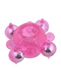 Эрекционное кольцо c бусинками - Toyfa Basic - в Северске купить с доставкой