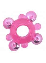 Эрекционное кольцо c бусинками - Toyfa Basic - в Северске купить с доставкой