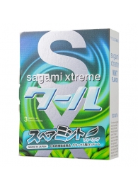 Презервативы Sagami Xtreme Mint с ароматом мяты - 3 шт. - Sagami - купить с доставкой в Северске