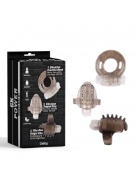 Набор из 3 дымчатых эрекционных колец с вибрацией Teasers Ring Kit - Chisa - в Северске купить с доставкой
