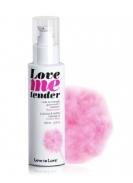 Съедобное согревающее массажное масло Love Me Tender Cotton Candy с ароматом сладкой ваты - 100 мл. - Love to Love - купить с доставкой в Северске