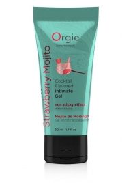 Съедобный интимный гель Orgie Lube Tube Cocktail Strawberry Mojito - 50 мл. - ORGIE - купить с доставкой в Северске