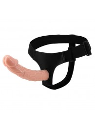 Гладкий фаллоимитатор с крупной головкой на ремешках - 19,7 см. - Baile - купить с доставкой в Северске