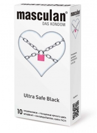 Ультрапрочные презервативы Masculan Ultra Safe Black - 10 шт. - Masculan - купить с доставкой в Северске