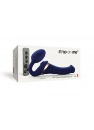 Синий безремневой страпон Multi Orgasm Size S с клиторальной стимуляцией - Strap-on-me - купить с доставкой в Северске