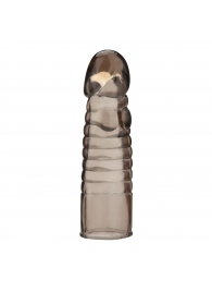 Дымчатая насадка-удлинитель Ribbed Realistic Penis Enhancing Sleeve Extension - 15,2 см. - BlueLine - в Северске купить с доставкой