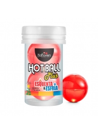 Лубрикант на масляной основе Hot Ball Plus с охлаждающе-разогревающим эффектом (2 шарика по 3 гр.) - HotFlowers - купить с доставкой в Северске