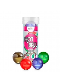 Ароматизированный лубрикант Hot Ball Mix на масляной основе (4 шарика по 3 гр.) - HotFlowers - купить с доставкой в Северске