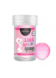 Лубрикант на силиконовой основе с эффектом вибрации Xana Loka Hot Ball (2 шарика по 3 гр.) - HotFlowers - купить с доставкой в Северске