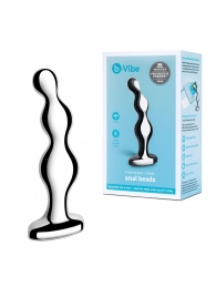 Стальной анальный фаллоимитатор для простаты Stainless Steel Anal Beads - 13 см. - b-Vibe - в Северске купить с доставкой