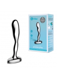 Стальной стимулятор простаты Stainless Steel Prostate Plug - 11,5 см. - b-Vibe - в Северске купить с доставкой