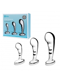 Набор из 3 стальных стимуляторов простаты Stainless Steel P-spot Training Set - b-Vibe - в Северске купить с доставкой