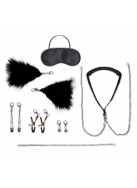 Большой эротический набор из 12 предметов Interchangeable Collar   Nipple Clips Set - Lux Fetish - купить с доставкой в Северске