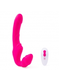 Розовый безремневой страпон на радиоуправлении Strapless Together - 22 см. - Together Toy - купить с доставкой в Северске