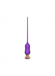 Фиолетовый тонкий стимулятор Nipple Vibrator - 23 см. - I-MOON - купить с доставкой в Северске