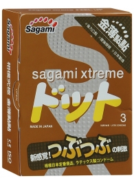 Презервативы Sagami Xtreme FEEL UP с точечной текстурой и линиями прилегания - 3 шт. - Sagami - купить с доставкой в Северске