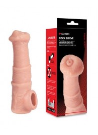 Телесная фантазийная насадка на член Cock Sleeve Size M - KOKOS - в Северске купить с доставкой