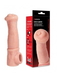 Телесная фантазийная насадка на член Cock Sleeve Size L - KOKOS - в Северске купить с доставкой