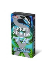 Презервативы Sagami Xtreme Mint с ароматом мяты - 10 шт. - Sagami - купить с доставкой в Северске