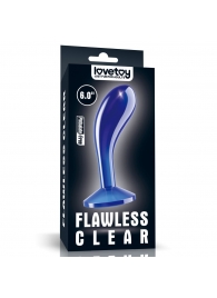 Синяя анальная втулка Flawless Clear Prostate Plug 6.0 - 15 см. - Lovetoy - в Северске купить с доставкой
