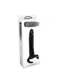 Чёрная насадка-фаллос для двойного проникновения INFLATABLE DILDO SLIM DONG  - 13,5 см. - Toyz4lovers - в Северске купить с доставкой