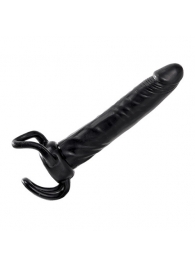 Чёрная насадка-фаллос для двойного проникновения INFLATABLE DILDO SLIM DONG  - 13,5 см. - Toyz4lovers - в Северске купить с доставкой