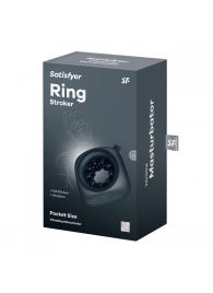 Черный мужской вибромассажер Ring Stroker - Satisfyer - в Северске купить с доставкой