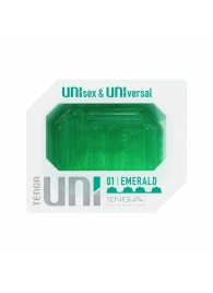 Зеленый мастурбатор-стимулятор Tenga Uni Emerald - Tenga - в Северске купить с доставкой