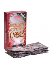 Презервативы Sagami Xtreme Strawberry c ароматом клубники - 10 шт. - Sagami - купить с доставкой в Северске