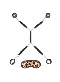 Леопардовая фиксация на матрас для рук и ног Classic Bedspreader - Lux Fetish - купить с доставкой в Северске