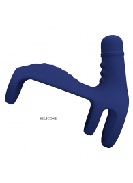 Синяя вибронасадка на пенис Vibrating Penis Sling - Baile - в Северске купить с доставкой