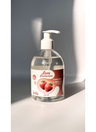 Лубрикант на водной снове Love Protection Strawberry с ароматом клубники - 300 мл. - Lola Games - купить с доставкой в Северске